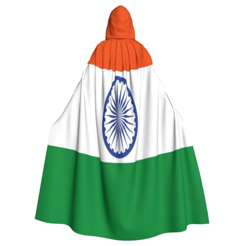 Uyhhgqw Indianische Flagge, Halloween-Hexenkostüm, Herren- und Damen-Kapuzenumhang, Horror-Horror-Halloween-Kostüm, Cosplay-Kostüm von UYHhgqw