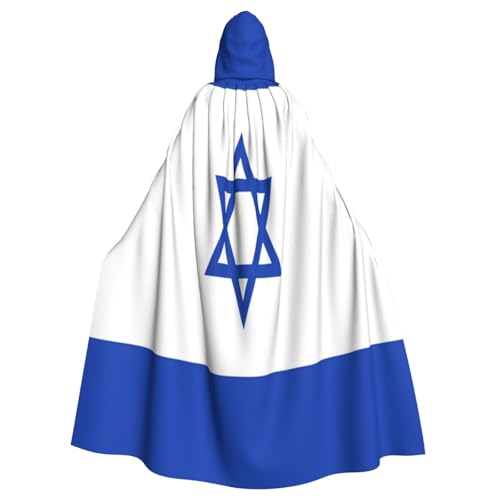 Uyhhgqw Israel Flagge Halloween Hexenkostüm Herren Damen Kapuzenumhang Horror Horror Halloween Kostüm Cosplay Kostüm von UYHhgqw