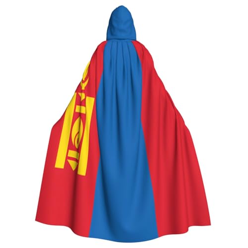 Uyhhgqw Mongolische Flagge Halloween Hexe Kostüm Herren Damen Kapuzenumhang Horror Horror Halloween Kostüm Cosplay Kostüm von UYHhgqw