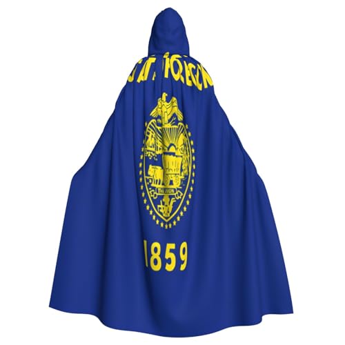 Uyhhgqw Oregon State Flag Halloween Hexenkostüm Herren Damen Kapuzenumhang Horror Horror Halloween Kostüm Cosplay Kostüm von UYHhgqw
