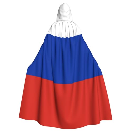 Uyhhgqw Russische Flagge Halloween Hexenkostüm Herren Damen Kapuzenumhang Horror Horror Halloween Kostüm Cosplay Kostüm von UYHhgqw