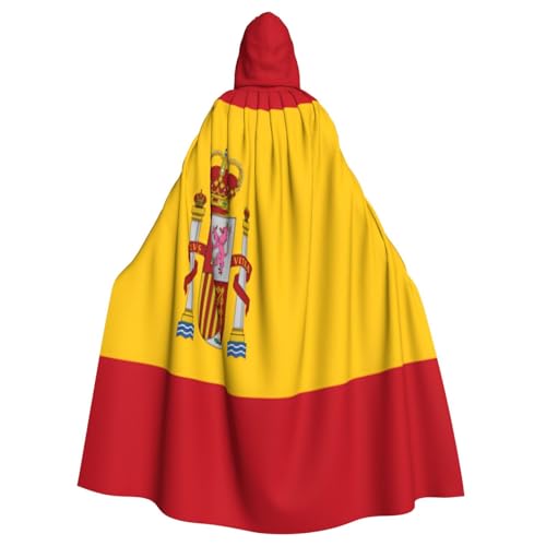 Uyhhgqw Spanische Flagge Halloween Hexenkostüm Herren Damen Kapuzenumhang Horror Horror Halloween Kostüm Cosplay Kostüm von UYHhgqw