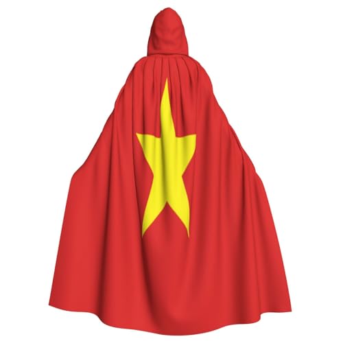 Uyhhgqw Vietnamesische Flagge Halloween Hexenkostüm Herren Damen Kapuzenumhang Horror Horror Halloween Kostüm Cosplay Kostüm von UYHhgqw
