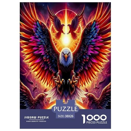 Adler in der Langen Luft Puzzle 1000 Teile Schwer Puzzle Spielzeug Lernspiel Impossible Raubvögel Herausforderungsspielzeug Für Erwachsene Und Kinder Ab 14 Jahren 38x26cm/1000pcs von UYNSIXTME