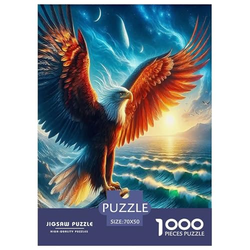 Adler in der Langen Luft Puzzle 1000-teilige Schwer Puzzle Spielzeug Pädagogisches Spiel Impossible Raubvögel Herausforderung Spielzeug Für Erwachsene Kinder 70x50cm/1000pcs von UYNSIXTME