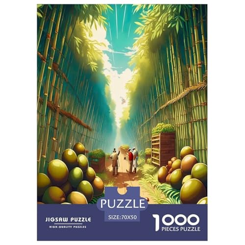 Bamboo Grove Puzzle für Erwachsene und Kinder, 1000 Teile, Umweltheilung, unmögliche Herausforderung, Spielzeug, Lernspiele, Heimdekoration, für Lernspiele, Geschenke, 70 x 50 cm, 1000 Stück Bamboo Grove Puzzle für Erwachsene und Kinder, 1000 Teile, Umweltheilung, unmögliche Herausforderung, Spielzeug, Lernspiele, Heimdekoration, für Lernspiele, Geschenke, 70 x 50 cm, 1000 Stück von UYNSIXTME