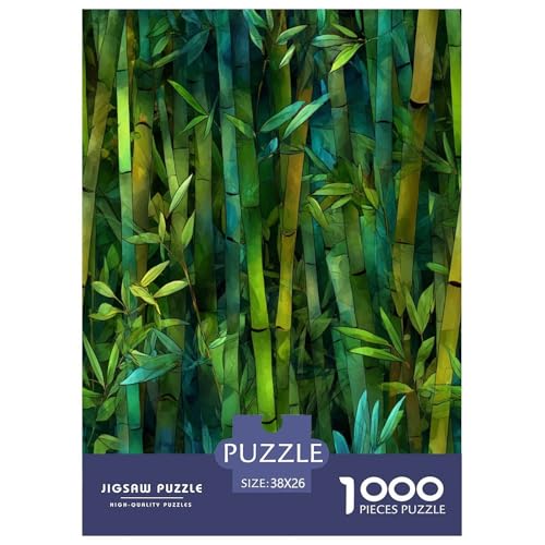 Bamboo Grove Puzzles für Erwachsene und Kinder, 1000 Teile, Umweltheilung, skurrile Herausforderung, Spielzeug, Lernspiele, Heimdekoration, für Lernspiele, Geschenke, 38 x 26 cm, 1000 Stück von UYNSIXTME