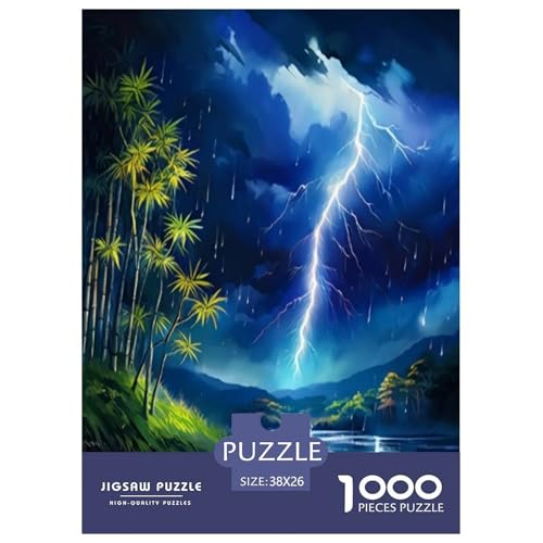 Bamboo Grove Puzzles für Erwachsene und Kinder, 1000 Teile, Umweltheilung, unmögliche Herausforderung, Spielzeug, Lernspiele, Heimdekoration, für Lernspiele, Geschenke, 38 x 26 cm, 1000 Stück von UYNSIXTME