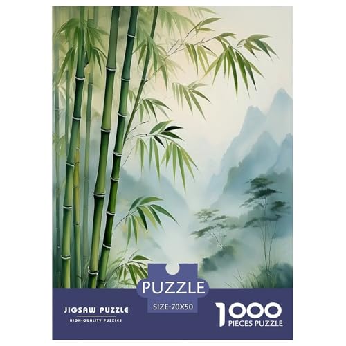 Bamboo Grove Puzzles für Erwachsene und Kinder, 1000 Teile, Umweltheilung, unmögliche Herausforderung, Spielzeug, Lernspiele, Heimdekoration, für Lernspiele, Geschenke, 70 x 50 cm, 1000 Stück von UYNSIXTME