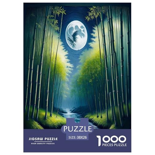 Bambuswald Puzzles 1000 Teile Schwer Puzzle Spielzeug Pädagogisches Spiel Impossible Umweltheilung Herausforderungsspielzeug Für Erwachsene Kinder 38x26cm/1000pcs von UYNSIXTME