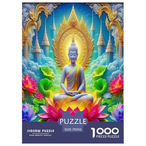 Buddha-Statue, Puzzle für Erwachsene und Kinder, 1000 Teile, buddhistische Kultur, skurrile Herausforderung, Spielzeug, Lernspiel, Heimdekoration, für Lernspiele, Geschenke, 70 x 50 cm/1000 Stück Buddha-Statue, Puzzle für Erwachsene und Kinder, 1000 Teile, buddhistische Kultur, skurrile Herausforderung, Spielzeug, Lernspiel, Heimdekoration, für Lernspiele, Geschenke, 70 x 50 cm/1000 Stück von UYNSIXTME