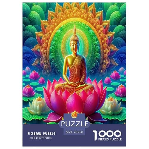 Buddha-Statue, Puzzle für Erwachsene und Kinder, 1000 Teile, buddhistische Kultur, skurrile Herausforderung, Spielzeug, Lernspiele, Heimdekoration, für Lernspiele, Geschenke, 70 x 50 cm/1000 Stück Buddha-Statue, Puzzle für Erwachsene und Kinder, 1000 Teile, buddhistische Kultur, skurrile Herausforderung, Spielzeug, Lernspiele, Heimdekoration, für Lernspiele, Geschenke, 70 x 50 cm/1000 Stück von UYNSIXTME