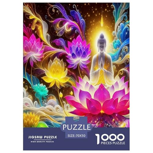 Buddha-Statue, Puzzle für Erwachsene und Kinder, 1000 Teile, buddhistische Kultur, skurrile Herausforderung, Spielzeug, Lernspiele, Heimdekoration, für Lernspiele, Geschenke, 70 x 50 cm/1000 Stück Buddha-Statue, Puzzle für Erwachsene und Kinder, 1000 Teile, buddhistische Kultur, skurrile Herausforderung, Spielzeug, Lernspiele, Heimdekoration, für Lernspiele, Geschenke, 70 x 50 cm/1000 Stück von UYNSIXTME