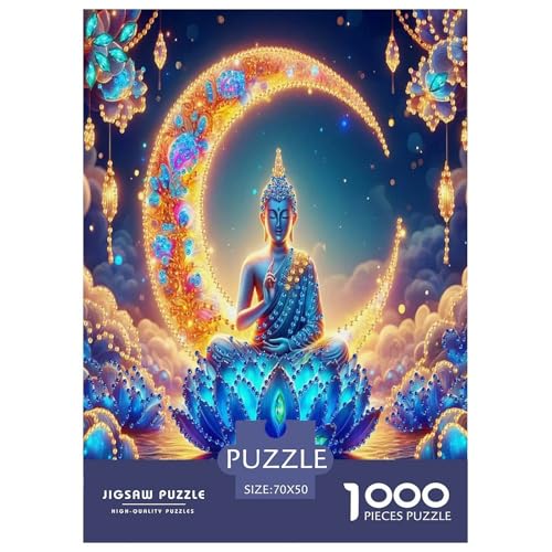 Buddha-Statue, Puzzle für Erwachsene und Kinder, 1000 Teile, buddhistische Kultur, unmögliche Herausforderung, Spielzeug, Lernspiel, Heimdekoration, für Lernspiele, Geschenke, 70 x 50 cm/1000 Stück Buddha-Statue, Puzzle für Erwachsene und Kinder, 1000 Teile, buddhistische Kultur, unmögliche Herausforderung, Spielzeug, Lernspiel, Heimdekoration, für Lernspiele, Geschenke, 70 x 50 cm/1000 Stück von UYNSIXTME