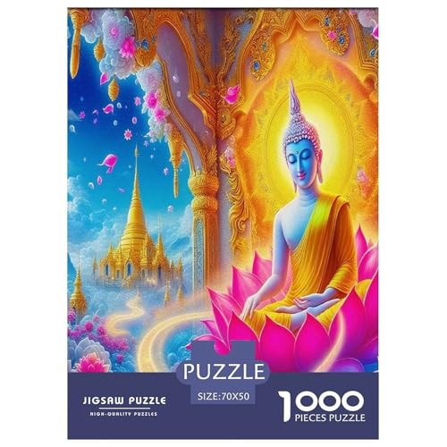 Buddha-Statuen-Puzzles für Erwachsene und Kinder, 1000 Teile, buddhistische Kultur, unmögliche Herausforderung, Spielzeug, Lernspiel, Heimdekoration, für Lernspiele, Geschenke, 70 x 50 cm/1000 Stück Buddha-Statuen-Puzzles für Erwachsene und Kinder, 1000 Teile, buddhistische Kultur, unmögliche Herausforderung, Spielzeug, Lernspiel, Heimdekoration, für Lernspiele, Geschenke, 70 x 50 cm/1000 Stück von UYNSIXTME