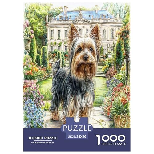 Cute Hund als Haustier Puzzle 1000 Teile Schwer Puzzle Spielzeug Pädagogisches Spiel Impossible Hübsche Tiere Herausforderung Spielzeug Für Erwachsene Und Kinder in Bewährter 38x26cm/1000pcs von UYNSIXTME