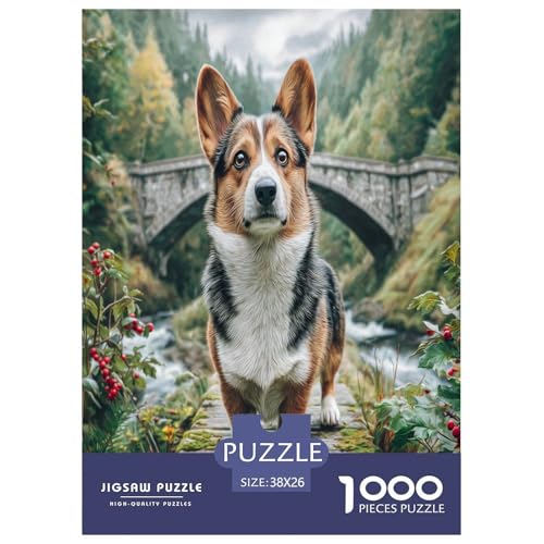 Cute Hund als Haustier Puzzle 1000-teilige Schwer Puzzle Spielzeug Lernspiel Impossible Hübsche Tiere Herausforderung Spielzeug Für Erwachsene Kinder 38x26cm/1000pcs von UYNSIXTME