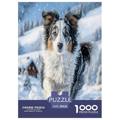 Cute Hund als Haustier Puzzles 1000 Teile Schwer Puzzle Spielzeug Lernspiel Impossible Hübsche Tiere Herausforderung Spielzeug Für Erwachsene Und Kinder Ab 12 Jahren 38x26cm/1000pcs von UYNSIXTME