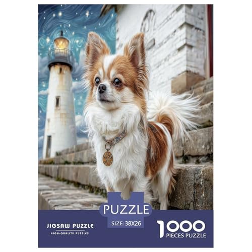 Cute Hund als Haustier Puzzles 1000 Teile Schwer Puzzle Spielzeug Pädagogisches Spiel Impossible Hübsche Tiere Herausforderung Spielzeug Für Erwachsene Und Kinder in Bewährter 38x26cm/1000pcs von UYNSIXTME