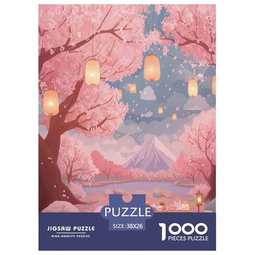 Der Japanische Fuji-Berg Puzzle 1000 Teile Schwer Puzzle Spielzeug Lernspiel Impossible Schöner Vulkan. Herausforderung Spielzeug Für Erwachsene Und Kinder in Bewährter 38x26cm/1000pcs von UYNSIXTME