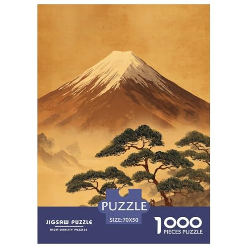 Der Japanische Fuji-Berg Puzzles 1000 Teile Schwer Puzzle Spielzeug Pädagogisches Spiel Impossible Schöner Vulkan. Herausforderung Spielzeug Für Erwachsene Und Kinder in Bewährter 70x50cm/1000pcs von UYNSIXTME