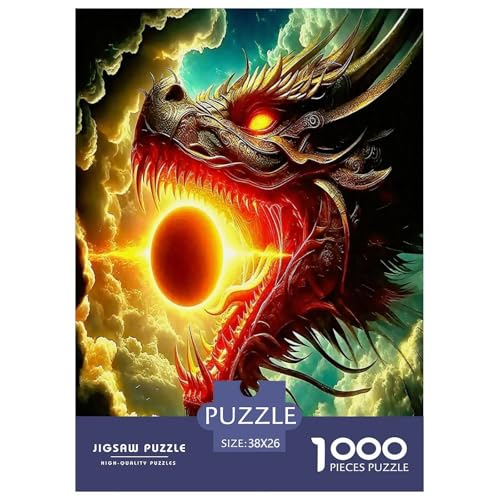 Drachen-Puzzles für Erwachsene und Kinder, 1000 Teile, geheimnisvolle Kreaturen, skurrile Herausforderung, Spielzeug, Lernspiel, Heimdekoration, für Lernspiele, Geschenke, 38 x 26 cm/1000 Stück Drachen-Puzzles für Erwachsene und Kinder, 1000 Teile, geheimnisvolle Kreaturen, skurrile Herausforderung, Spielzeug, Lernspiel, Heimdekoration, für Lernspiele, Geschenke, 38 x 26 cm/1000 Stück von UYNSIXTME