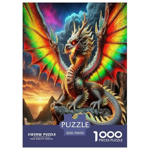 Drachen-Puzzles für Erwachsene und Kinder, 1000 Teile, geheimnisvolle Kreaturen, skurrile Herausforderung, Spielzeug, Lernspiel, Heimdekoration, für Lernspiele, Geschenke, 70 x 50 cm/1000 Stück Drachen-Puzzles für Erwachsene und Kinder, 1000 Teile, geheimnisvolle Kreaturen, skurrile Herausforderung, Spielzeug, Lernspiel, Heimdekoration, für Lernspiele, Geschenke, 70 x 50 cm/1000 Stück von UYNSIXTME