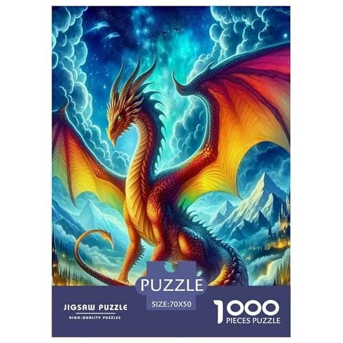 Drachen-Puzzles für Erwachsene und Kinder, 1000 Teile, geheimnisvolle Kreaturen, skurrile Herausforderung, Spielzeug, Lernspiele, Heimdekoration, für Lernspiele, Geschenke, 70 x 50 cm/1000 Stück Drachen-Puzzles für Erwachsene und Kinder, 1000 Teile, geheimnisvolle Kreaturen, skurrile Herausforderung, Spielzeug, Lernspiele, Heimdekoration, für Lernspiele, Geschenke, 70 x 50 cm/1000 Stück von UYNSIXTME