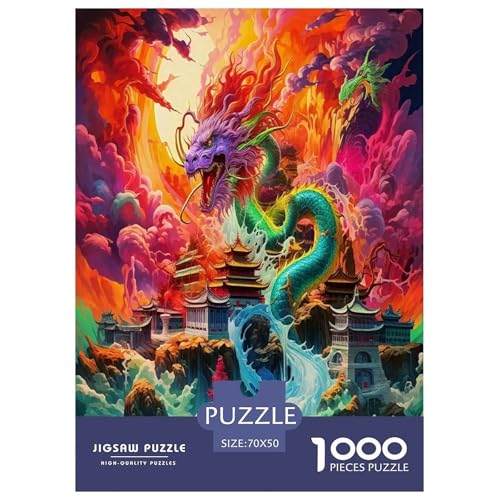 Drachen-Puzzles für Erwachsene und Kinder, 1000 Teile, geheimnisvolle Kreaturen, unmögliche Herausforderung, Spielzeug, Lernspiel, Heimdekoration, für Lernspiele, Geschenke, 70 x 50 cm/1000 Stück Drachen-Puzzles für Erwachsene und Kinder, 1000 Teile, geheimnisvolle Kreaturen, unmögliche Herausforderung, Spielzeug, Lernspiel, Heimdekoration, für Lernspiele, Geschenke, 70 x 50 cm/1000 Stück von UYNSIXTME