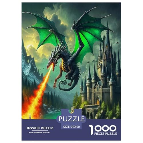 Drachen-Puzzles für Erwachsene und Kinder, 1000 Teile, geheimnisvolle Kreaturen, unmögliche Herausforderung, Spielzeug, Lernspiele, Heimdekoration, für Lernspiele, Geschenke, 70 x 50 cm/1000 Stück Drachen-Puzzles für Erwachsene und Kinder, 1000 Teile, geheimnisvolle Kreaturen, unmögliche Herausforderung, Spielzeug, Lernspiele, Heimdekoration, für Lernspiele, Geschenke, 70 x 50 cm/1000 Stück von UYNSIXTME