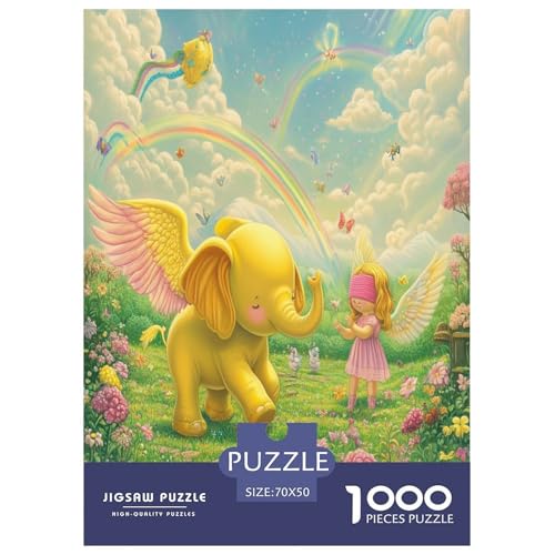 Elefanten Puzzles 1000 Teile Schwer Puzzle Spielzeug Pädagogisches Spiel Impossible Herausforderungsspielzeug Für Erwachsene Und Kinder in Bewährter 70x50cm/1000pcs von UYNSIXTME