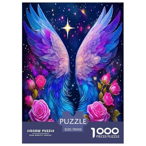Engelsflügel-Puzzles für Erwachsene und Kinder, 1000 Teile, geheimnisvolle Macht, skurrile Herausforderung, Spielzeug, Lernspiel, Heimdekoration, für Lernspiele, Geschenke, 70 x 50 cm/1000 Stück von UYNSIXTME