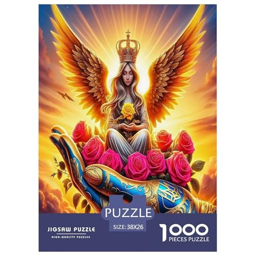 Engelsflügel-Puzzles für Erwachsene und Kinder, 1000 Teile, geheimnisvolle Macht, unmögliche Herausforderung, Spielzeug, Lernspiel, Heimdekoration, für Lernspiele, Geschenke, 38 x 26 cm/1000 Stück von UYNSIXTME