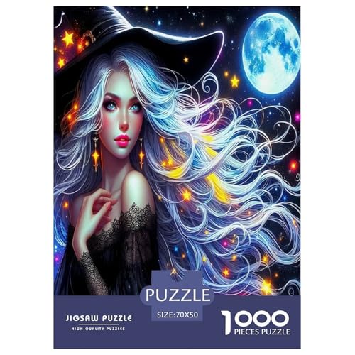 Hexen-Puzzles für Erwachsene und Kinder, 1000 Teile, Halloween, skurrile Herausforderung, Spielzeug, Lernspiele, Heimdekoration für Lernspiele, Geschenke, 70 x 50 cm/1000 Stück Hexen-Puzzles für Erwachsene und Kinder, 1000 Teile, Halloween, skurrile Herausforderung, Spielzeug, Lernspiele, Heimdekoration für Lernspiele, Geschenke, 70 x 50 cm/1000 Stück von UYNSIXTME