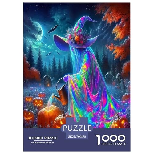 Hexen-Puzzles für Erwachsene und Kinder, 1000 Teile, Halloween, tolle Geschenke, Herausforderung, Spielzeug, Lernspiel, Heimdekoration, für Lernspiele, Geschenke, 70 x 50 cm/1000 Stück Hexen-Puzzles für Erwachsene und Kinder, 1000 Teile, Halloween, tolle Geschenke, Herausforderung, Spielzeug, Lernspiel, Heimdekoration, für Lernspiele, Geschenke, 70 x 50 cm/1000 Stück von UYNSIXTME
