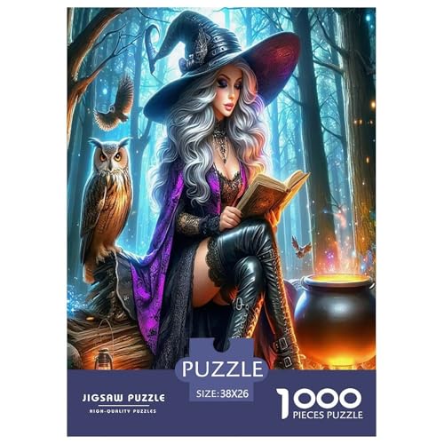 Hexenpuzzle für Erwachsene und Kinder, 1000 Teile, Halloween, skurrile Herausforderung, Spielzeug, Lernspiele, Heimdekoration für Erwachsene und Kinder ab 14 Jahren, 38 x 26 cm, 1000 Stück Hexenpuzzle für Erwachsene und Kinder, 1000 Teile, Halloween, skurrile Herausforderung, Spielzeug, Lernspiele, Heimdekoration für Erwachsene und Kinder ab 14 Jahren, 38 x 26 cm, 1000 Stück von UYNSIXTME