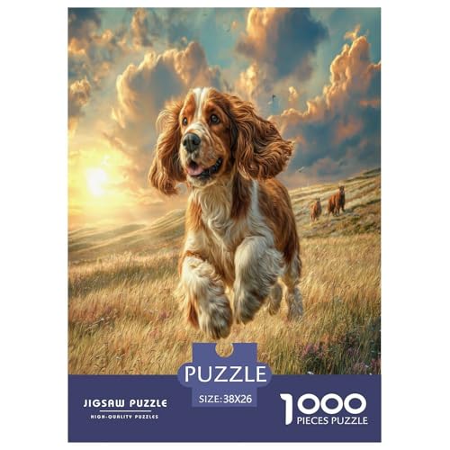 Hund als Haustier Puzzle 1000 Teile Schwer Puzzle Spielzeug Pädagogisches Spiel Impossible Hübsche Tiere Herausforderung Spielzeug Für Erwachsene Und Kinder in Bewährter 38x26cm/1000pcs von UYNSIXTME