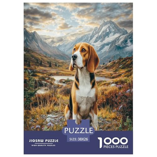 Hund als Haustier Puzzle 1000-teilige Schwer Puzzle Spielzeug Pädagogisches Spiel Impossible Hübsche Tiere Herausforderungsspielzeug Für Erwachsene Und Kinder in Bewährter 38x26cm/1000pcs von UYNSIXTME