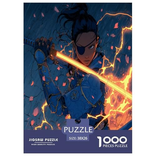 Japanische Samurai-Puzzles für Erwachsene und Kinder, 1000 Teile Impossible Challenge im japanischen Stil, Lernspiel, Heimdekoration, für Lernspiele, Geschenke, 38 x 26 cm/1000 Stück Japanische Samurai-Puzzles für Erwachsene und Kinder, 1000 Teile Impossible Challenge im japanischen Stil, Lernspiel, Heimdekoration, für Lernspiele, Geschenke, 38 x 26 cm/1000 Stück von UYNSIXTME