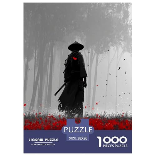 Japanische Samurai-Puzzles für Erwachsene und Kinder, 1000 Teile Impossible Challenge im japanischen Stil, Lernspiel, Heimdekoration, für Lernspiele, Geschenke, 38 x 26 cm/1000 Stück Japanische Samurai-Puzzles für Erwachsene und Kinder, 1000 Teile Impossible Challenge im japanischen Stil, Lernspiel, Heimdekoration, für Lernspiele, Geschenke, 38 x 26 cm/1000 Stück von UYNSIXTME