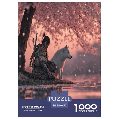 Japanische Samurai-Puzzles für Erwachsene und Kinder, 1000 Teile Impossible Challenge im japanischen Stil, Lernspiel, Heimdekoration, für Lernspiele, Geschenke, 70 x 50 cm/1000 Stück Japanische Samurai-Puzzles für Erwachsene und Kinder, 1000 Teile Impossible Challenge im japanischen Stil, Lernspiel, Heimdekoration, für Lernspiele, Geschenke, 70 x 50 cm/1000 Stück von UYNSIXTME