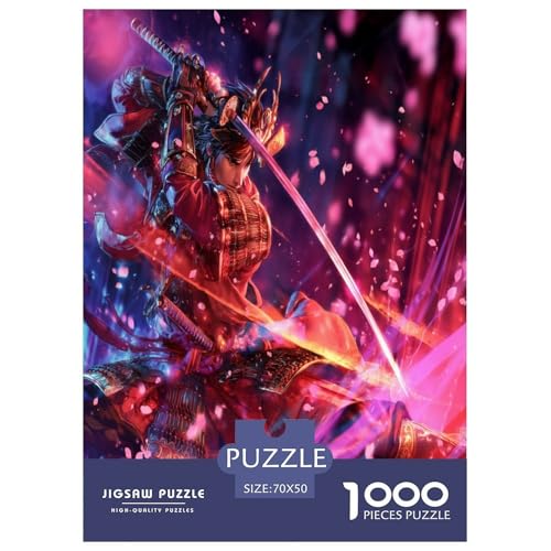 Japanische Samurai-Puzzles für Erwachsene und Kinder, 1000 Teile Impossible Challenge im japanischen Stil, Lernspiel, Heimdekoration, für Lernspiele, Geschenke, 70 x 50 cm/1000 Stück Japanische Samurai-Puzzles für Erwachsene und Kinder, 1000 Teile Impossible Challenge im japanischen Stil, Lernspiel, Heimdekoration, für Lernspiele, Geschenke, 70 x 50 cm/1000 Stück von UYNSIXTME