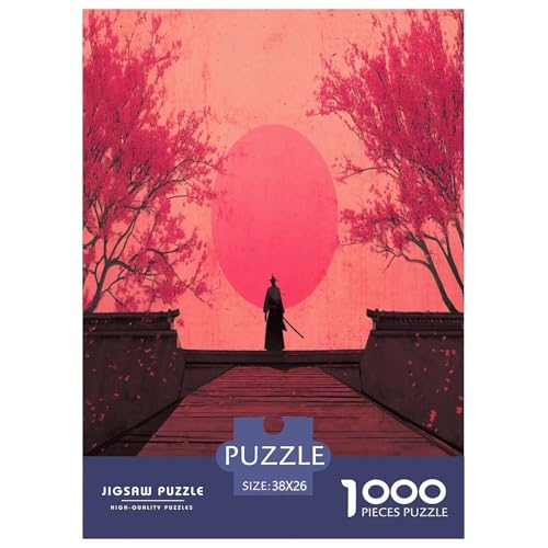 Japanischer Samurai Puzzles 1000 Teile Schwer Puzzle Spielzeug Lernspiel Impossible Japan Style Herausforderungsspielzeug Für Erwachsene Und Kinder Ab 14 Jahren 38x26cm/1000pcs von UYNSIXTME