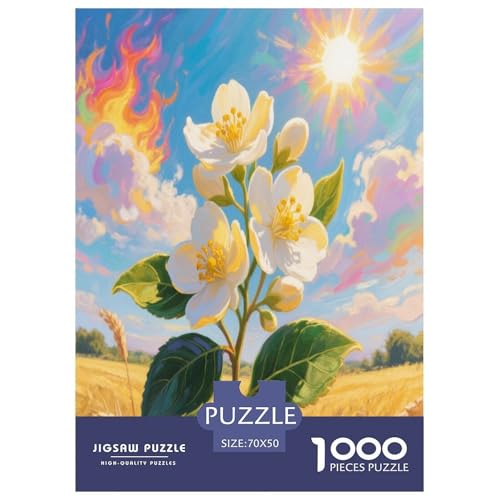 Jasmin Puzzle 1000-teilige Schwer Puzzle Spielzeug Pädagogisches Spiel Impossible Herausforderungsspielzeug Für Erwachsene Und Kinder in Bewährter 70x50cm/1000pcs von UYNSIXTME