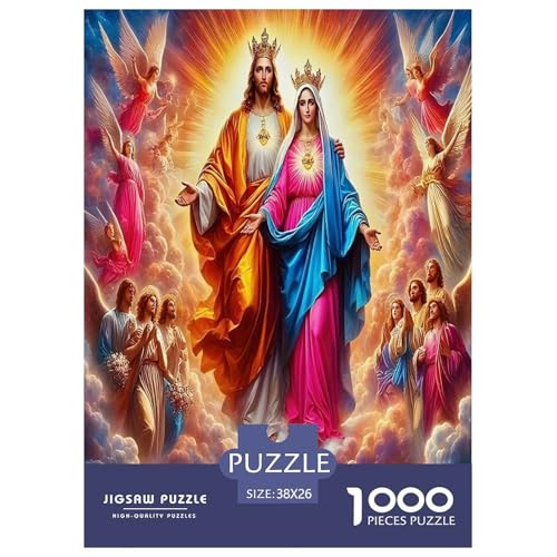 Jesus - Religion Puzzle für Erwachsene Kinder 1000 Teile Hoffnung und Liebe Impossible Challenge Spielzeug Lernspiel Heimdekoration für Lernspiele Geschenke 38 x 26 cm/1000 Stück von UYNSIXTME