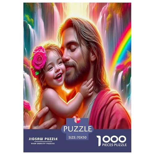 Jesus - Religion Puzzle für Erwachsene Kinder 1000 Teile Hoffnung und Liebe Impossible Challenge Spielzeug Lernspiele Heimdekoration für Lernspiele Geschenke 70x50cm/1000pcs Jesus - Religion Puzzle für Erwachsene Kinder 1000 Teile Hoffnung und Liebe Impossible Challenge Spielzeug Lernspiele Heimdekoration für Lernspiele Geschenke 70x50cm/1000pcs von UYNSIXTME