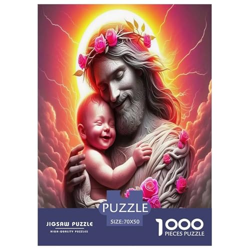 Jesus - Religion Puzzle für Erwachsene Kinder 1000 Teile Hoffnung und Liebe skurrile Herausforderung Spielzeug Lernspiele Heimdekoration für Lernspiele Geschenke 70x50cm/1000pcs Jesus - Religion Puzzle für Erwachsene Kinder 1000 Teile Hoffnung und Liebe skurrile Herausforderung Spielzeug Lernspiele Heimdekoration für Lernspiele Geschenke 70x50cm/1000pcs von UYNSIXTME