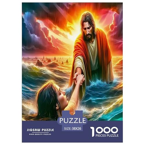 Jesus - Religion Puzzles für Erwachsene Kinder 1000 Teile Hoffnung und Liebe Impossible Challenge Spielzeug Lernspiele Heimdekoration für Lernspiele Geschenke 38 x 26 cm/1000 Stück Jesus - Religion Puzzles für Erwachsene Kinder 1000 Teile Hoffnung und Liebe Impossible Challenge Spielzeug Lernspiele Heimdekoration für Lernspiele Geschenke 38 x 26 cm/1000 Stück von UYNSIXTME