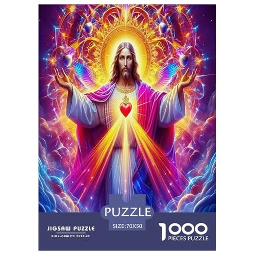 Jesus - Religionspuzzles für Erwachsene und Kinder, 1000 Teile Hoffnung und Liebe, skurrile Herausforderung, Spielzeug, Lernspiele, Heimdekoration für Lernspiele, Geschenke, 70 x 50 cm/1000 Stück Jesus - Religionspuzzles für Erwachsene und Kinder, 1000 Teile Hoffnung und Liebe, skurrile Herausforderung, Spielzeug, Lernspiele, Heimdekoration für Lernspiele, Geschenke, 70 x 50 cm/1000 Stück von UYNSIXTME