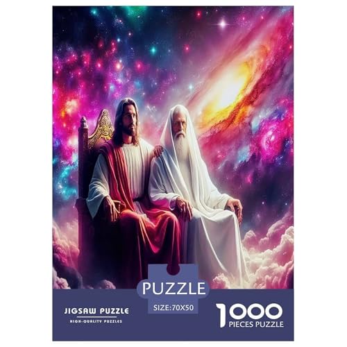 Jesus - Religionspuzzles für Erwachsene und Kinder, 1000 Teile Hoffnung und Liebe, skurrile Herausforderung, Spielzeug, Lernspiele, Heimdekoration für Lernspiele, Geschenke, 70 x 50 cm/1000 Stück von UYNSIXTME